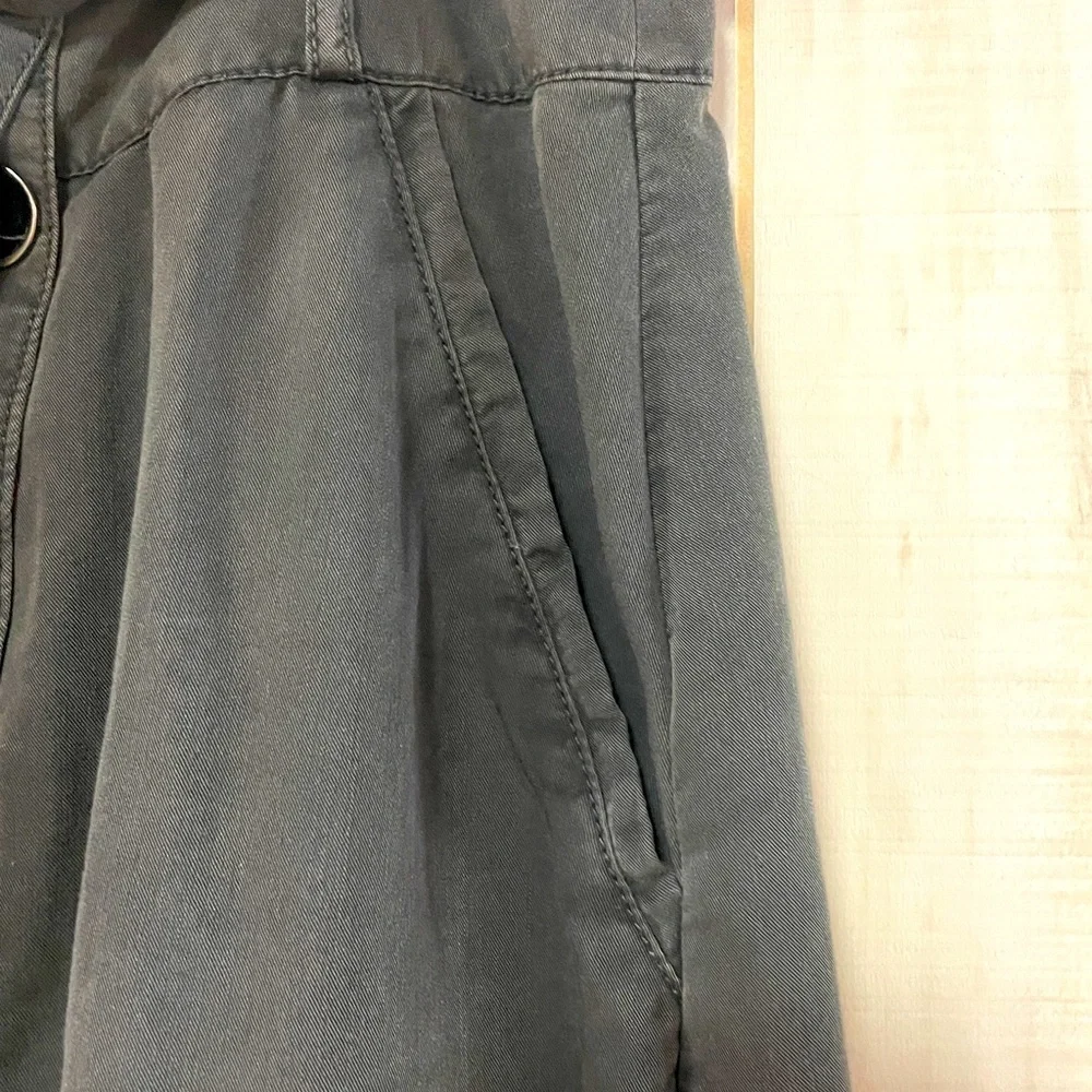 NWT Oxmo Dark Gray Balucci Tie Button Skirt With Picket Sz 42 - Picture 7 of 8